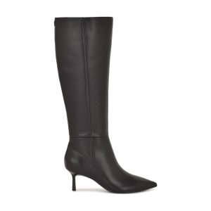 Kimdee 9X9 Knee High Wide Calf Leather Boots