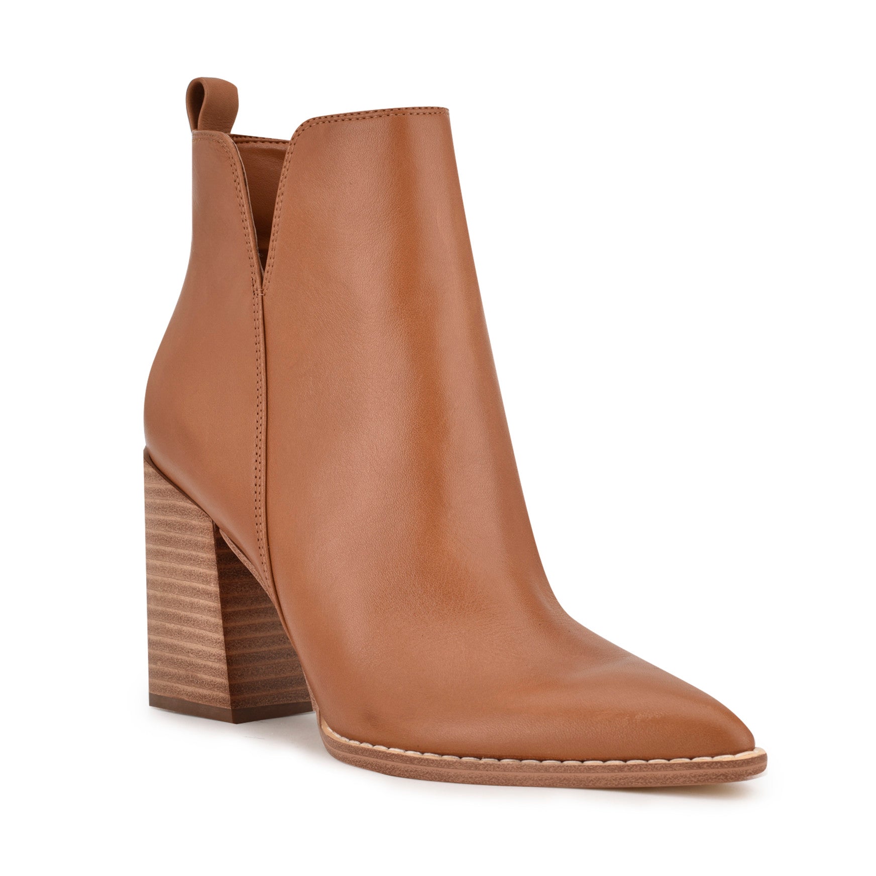 Birds Block Heel Leather Booties - Image 2