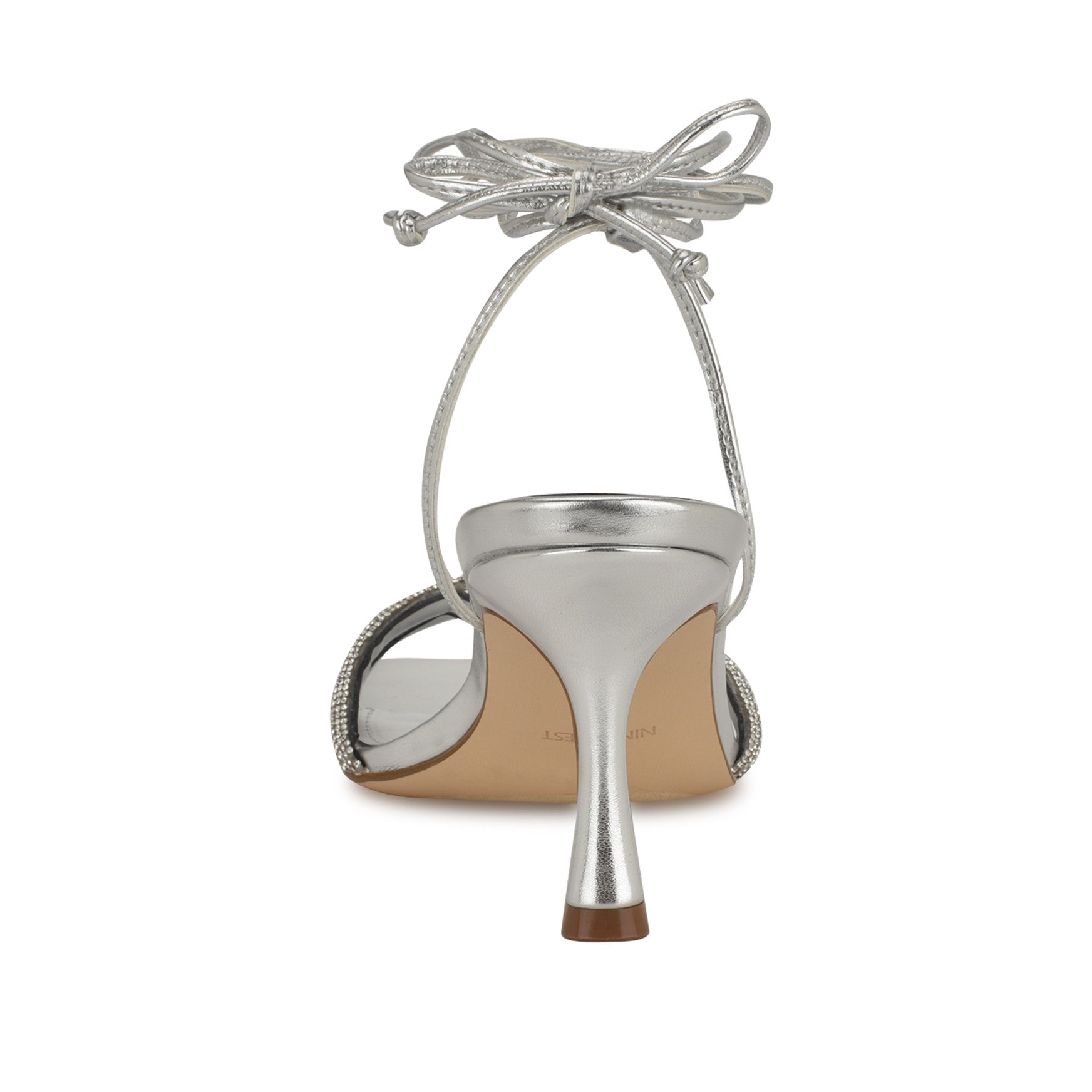 Raqchel Rhinestone Bow Ankle Wrap Sandals - Image 4