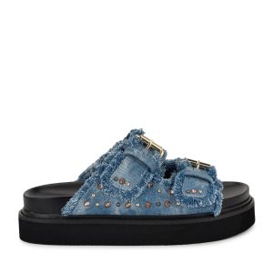 Eleny Buckle Slide Sandals