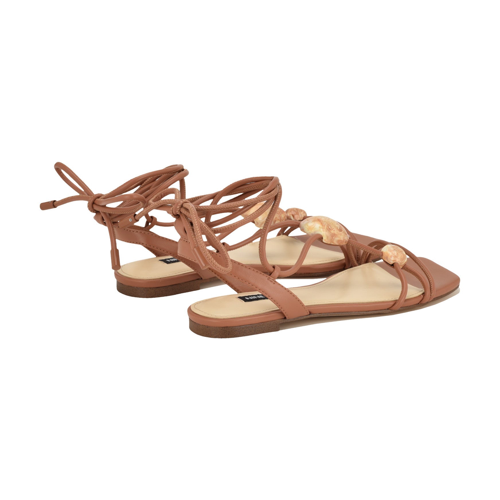 Niraa Ankle Wrap Flat Sandals - Image 3