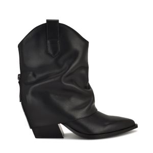 Waxel Foldover Western Leather Booties
