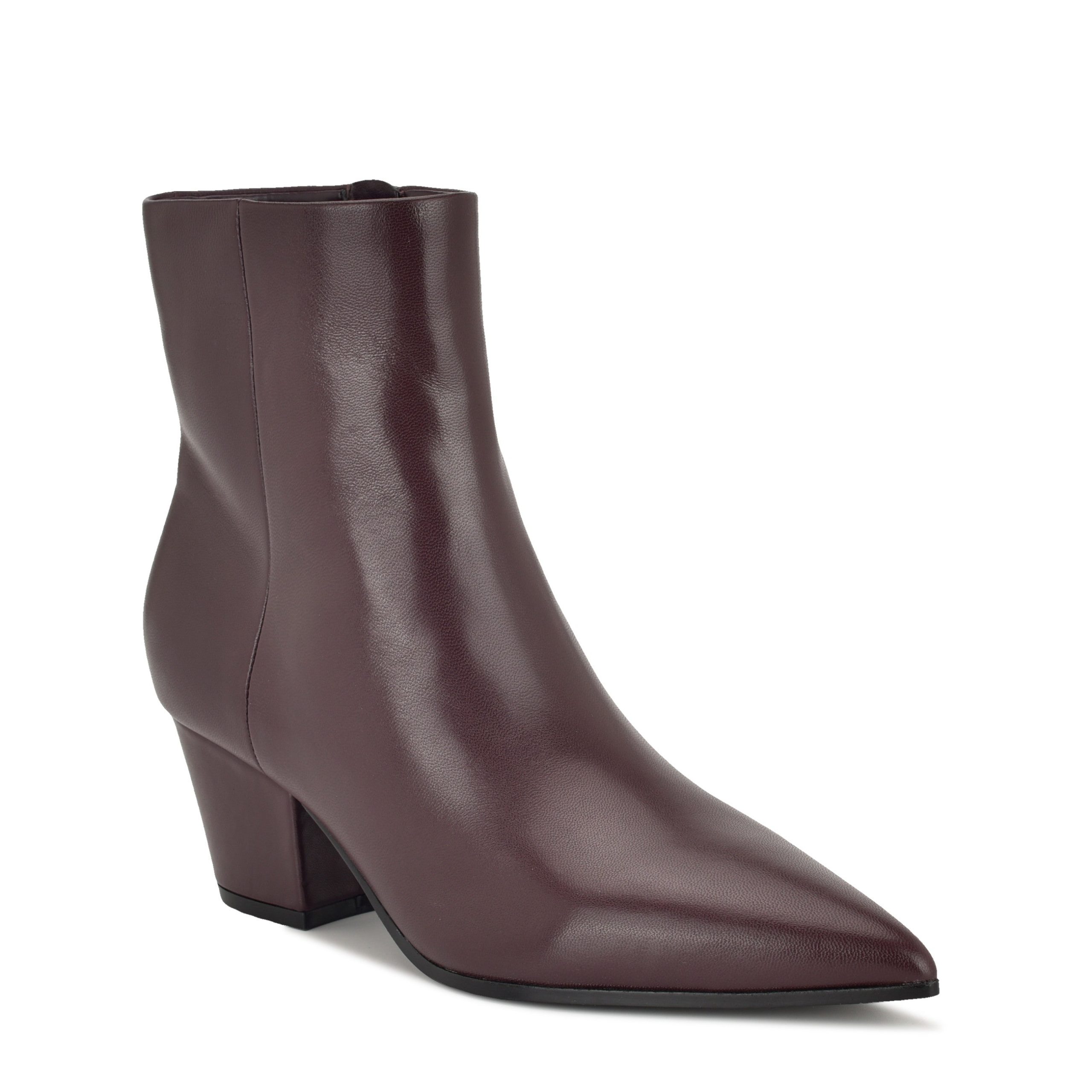 Savie Block Heel Ankle Leather Booties - Image 2