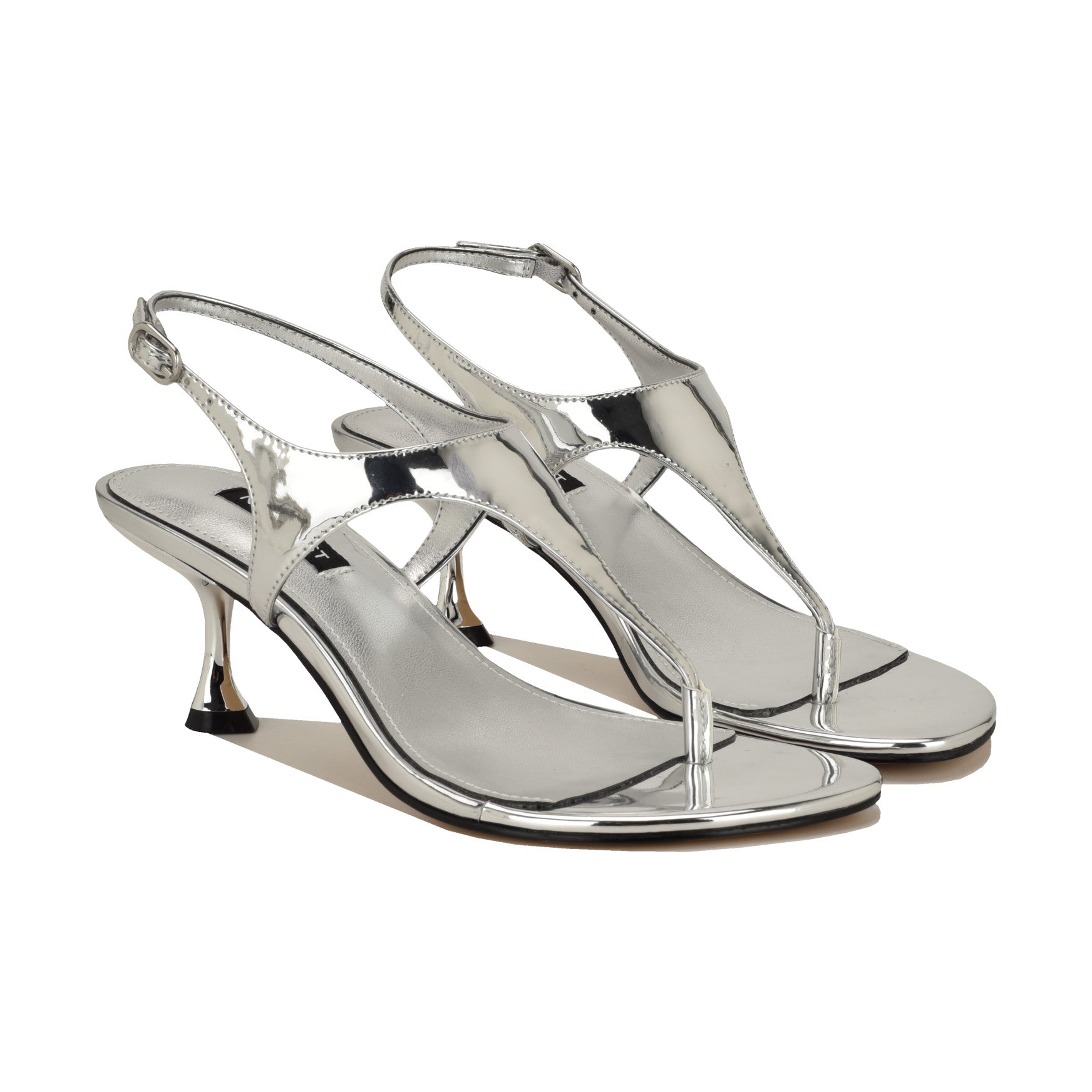 Noir Heeled Thong Sandals - Image 2