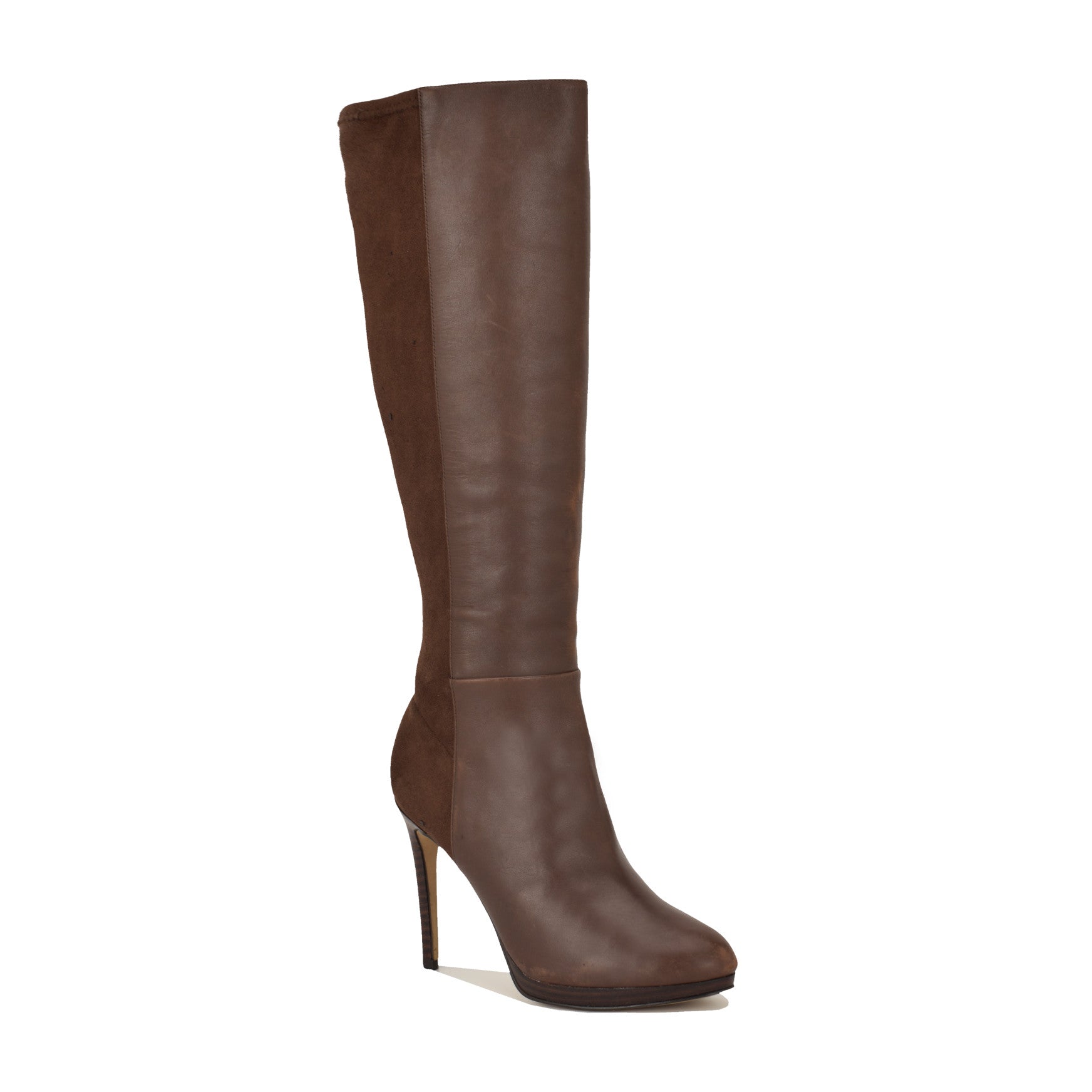 Quizme Wide Calf Platform Leather Boots - Image 2