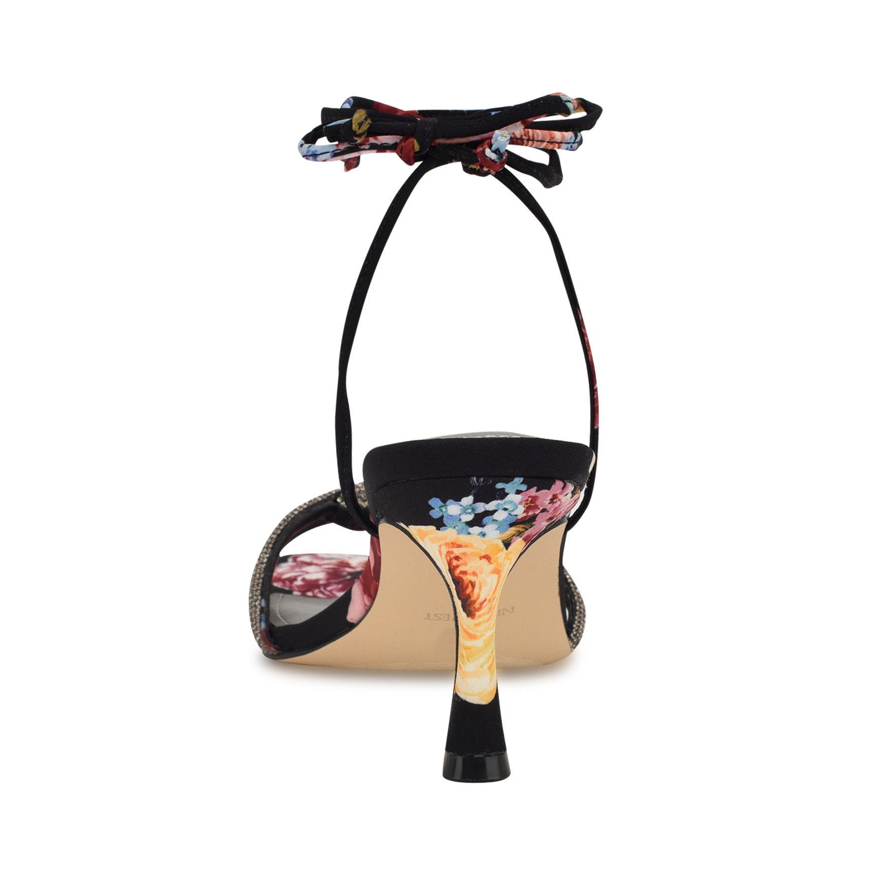 Raqchel Rhinestone Bow Ankle Wrap Sandals - Image 4