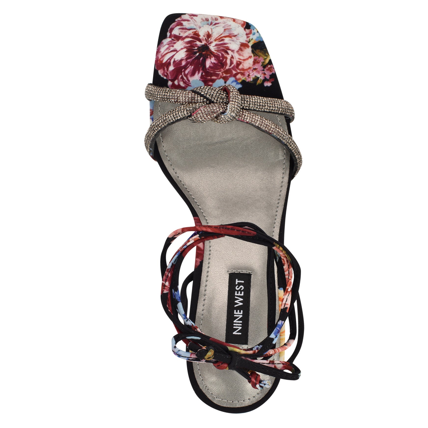 Raqchel Rhinestone Bow Ankle Wrap Sandals - Image 3