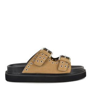 Eleny Buckle Slide Sandals