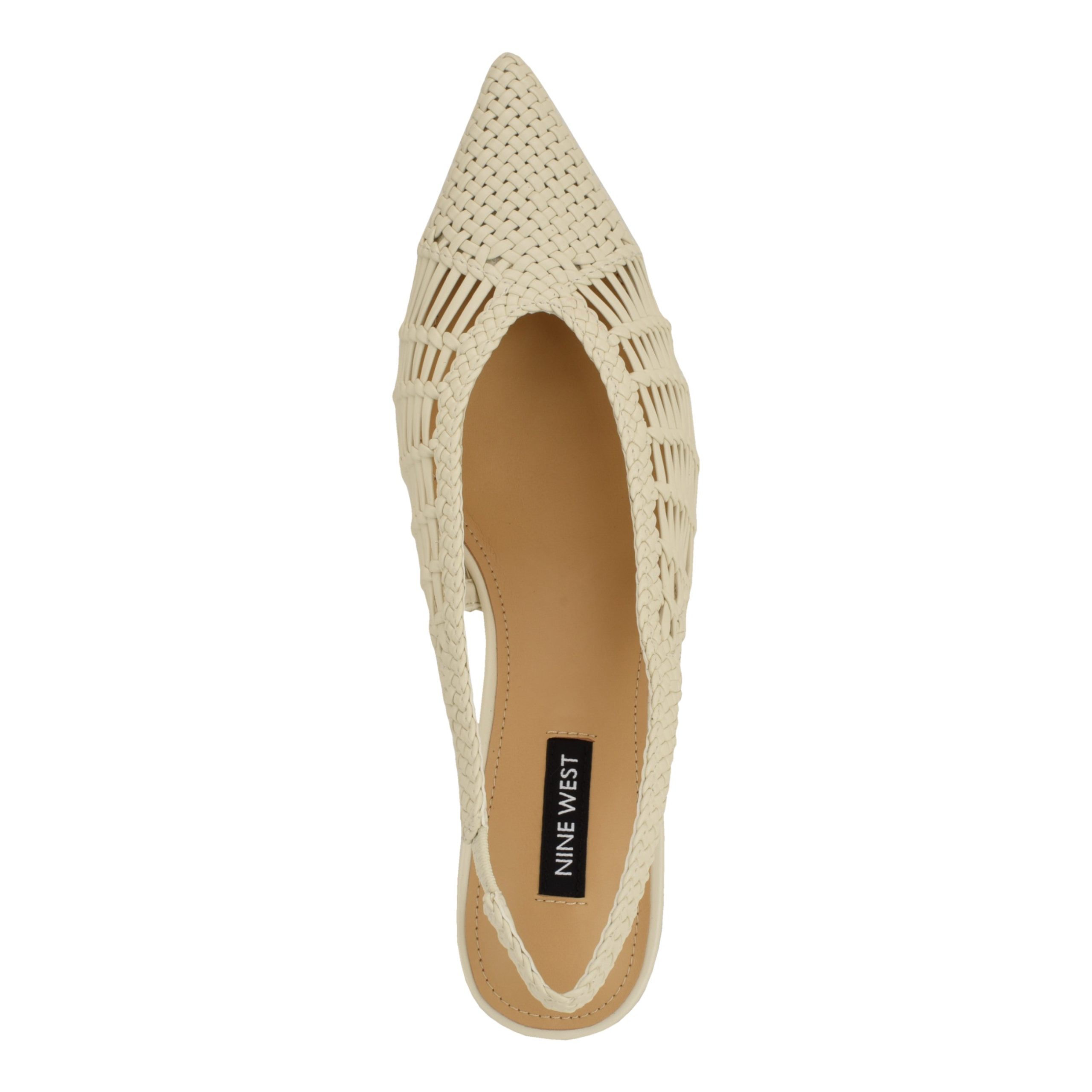 Edela Woven Kitten Heel Slingback Pumps - Image 3