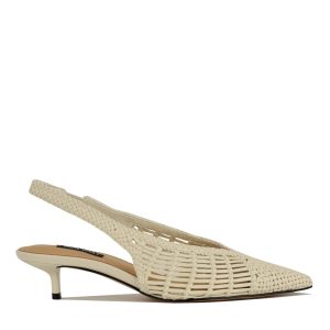 Edela Woven Kitten Heel Slingback Pumps