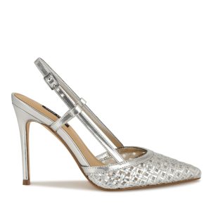 Floree Woven Slingback Pumps