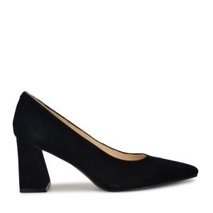 Monda Leather Block Heel Pumps