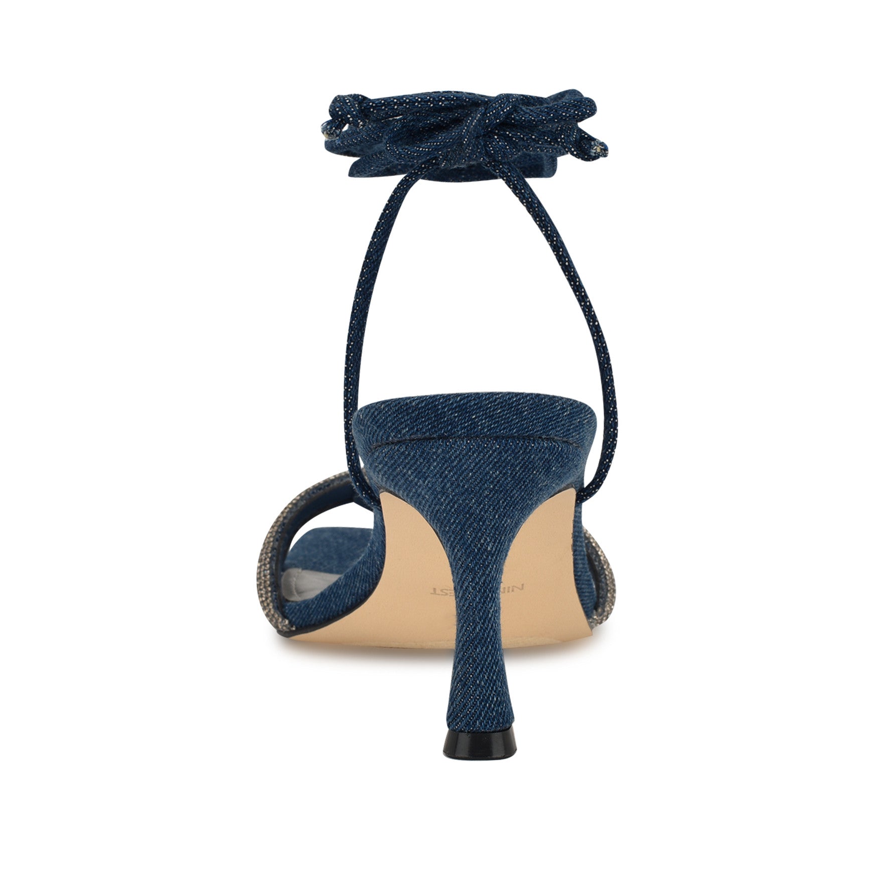 Raqchel Rhinestone Bow Ankle Wrap Sandals - Image 4