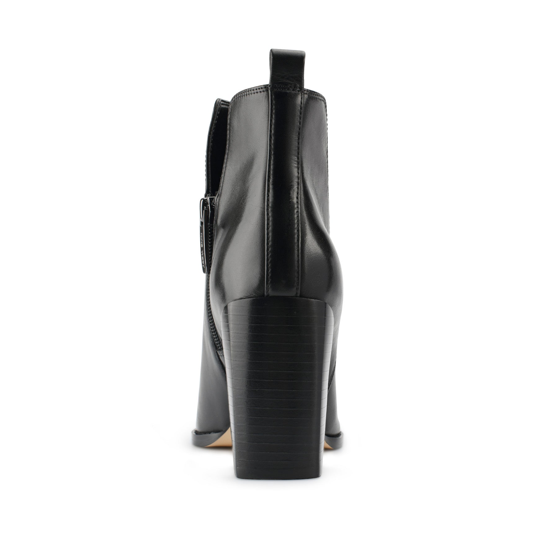 Birds Block Heel Leather Booties - Image 4