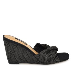 Nikhil Twist Wedge Sandals