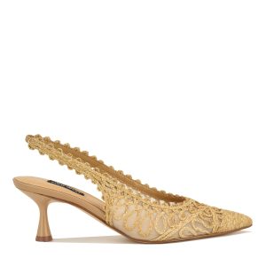 Romaine Woven Slingback Pumps