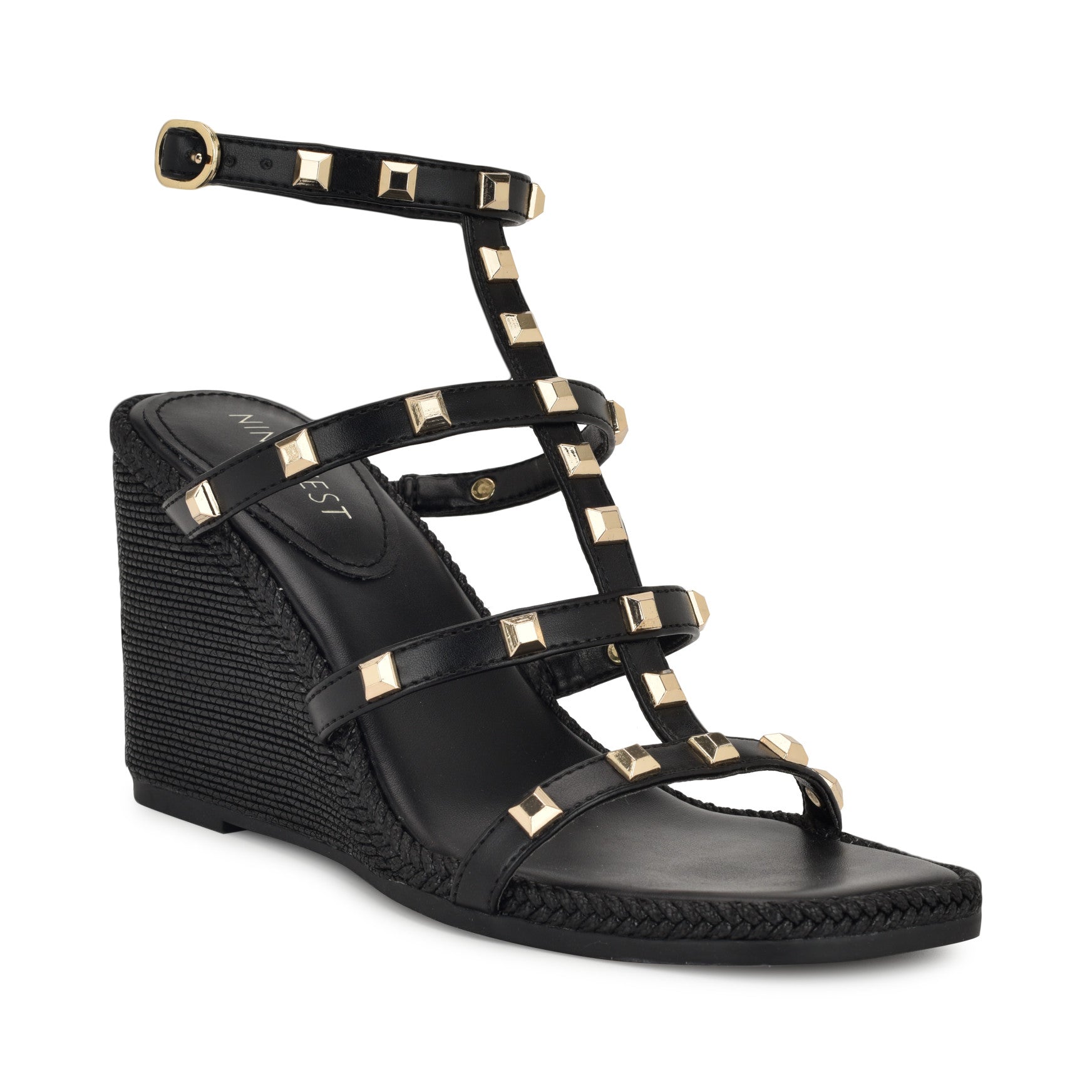 Sardis Studded Wedge Sandals - Image 2