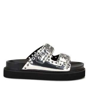 Eleny Buckle Slide Sandals