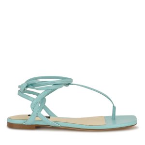 Norta Ankle Wrap Thong Sandals