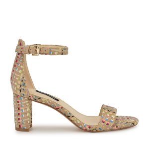 Pruce Ankle Strap Block Heel Sandals