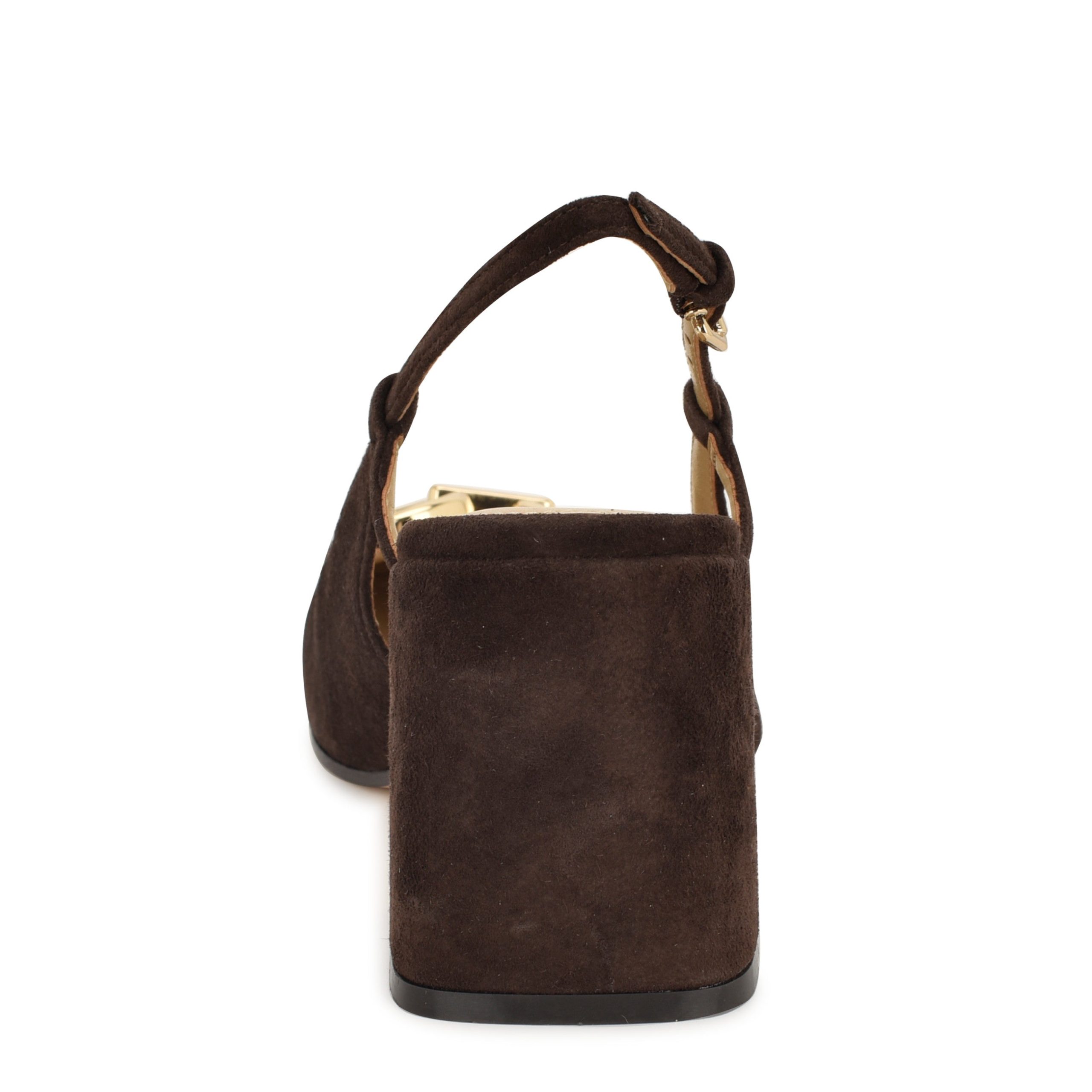 Cast Leather Block Heel Slingback Pumps - Image 4