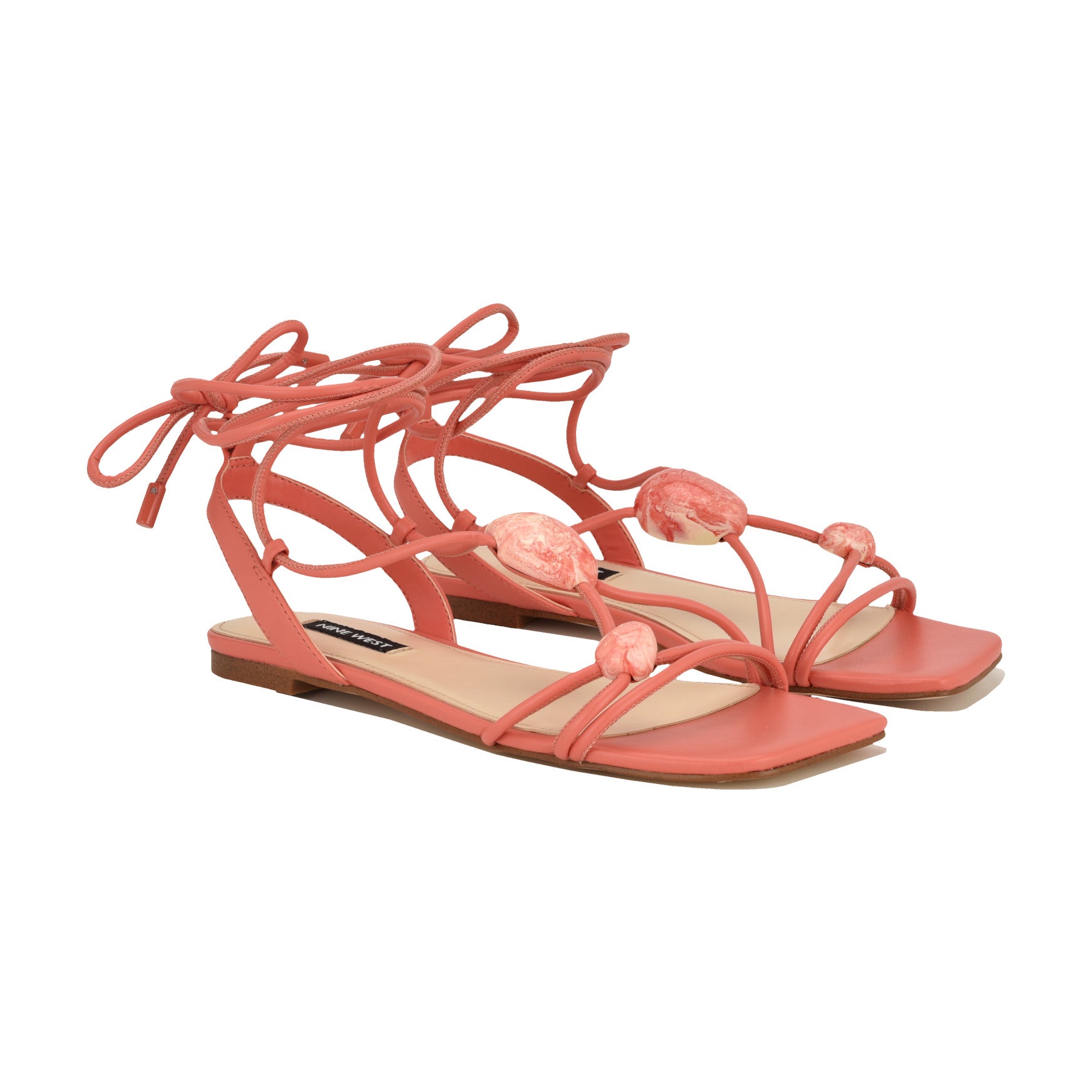 Niraa Ankle Wrap Flat Sandals - Image 2