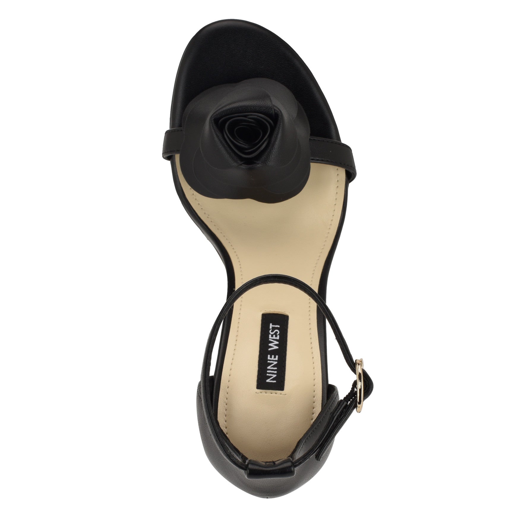 Kharm Rosette Ankle Strap Sandals - Image 3