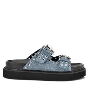 Eleny Buckle Slide Sandals