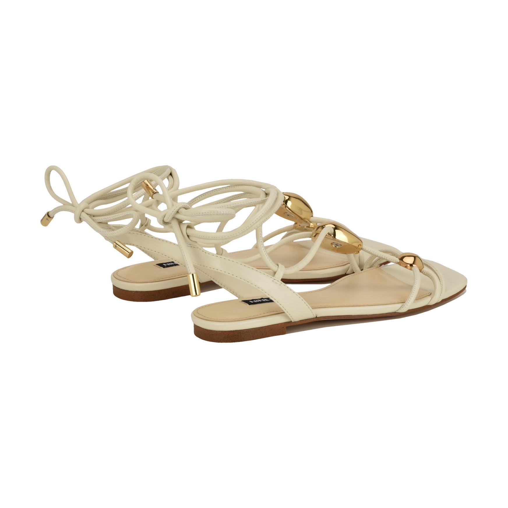 Niraa Ankle Wrap Flat Sandals - Image 3