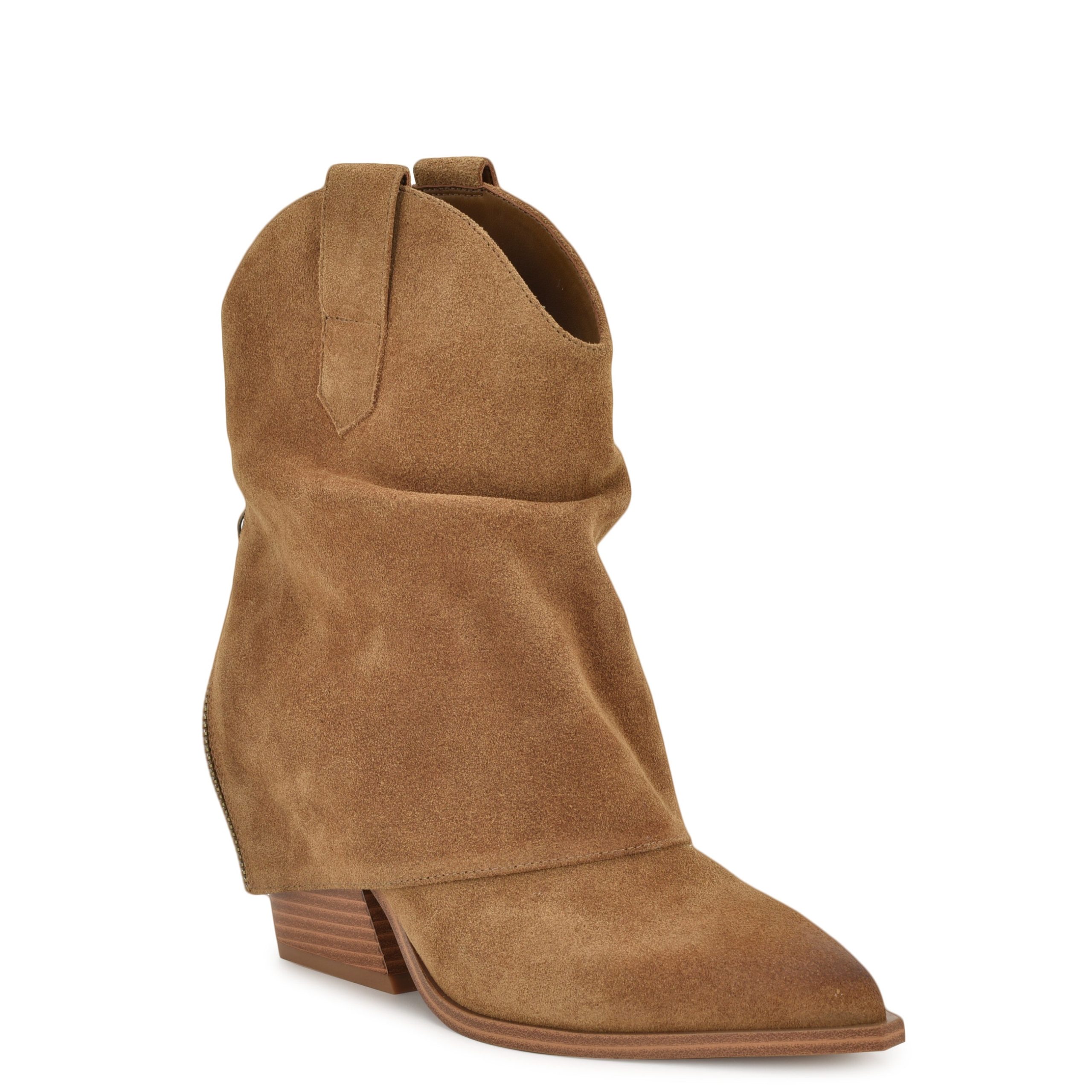 Waxel Foldover Western Leather Booties - Image 2