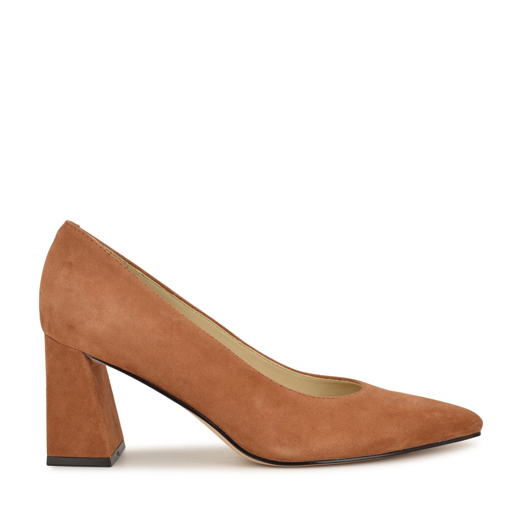 Monda Leather Block Heel Pumps
