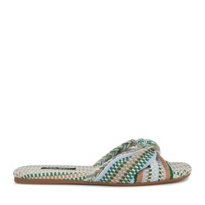 Lalta Knotted Flat Slide Sandals