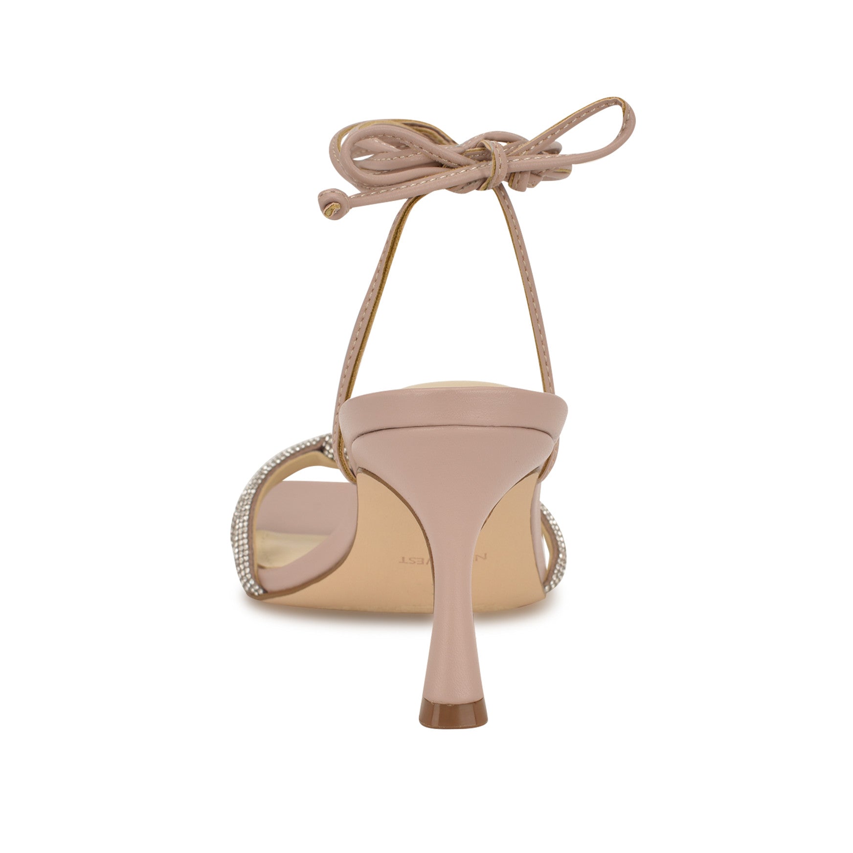 Raqchel Rhinestone Bow Ankle Wrap Sandals - Image 4