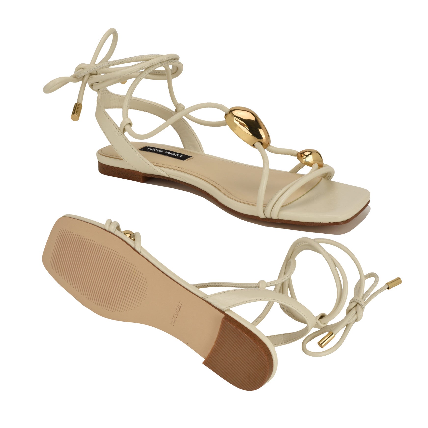Niraa Ankle Wrap Flat Sandals - Image 4