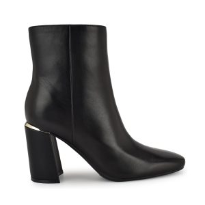 Ailet 9x9 Leather Square Toe Booties